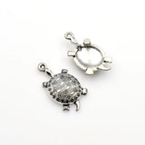 10PCS Sea Turtle Charms,Antique Silver Tone 3D-RS242