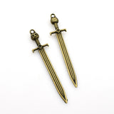 6PCS Cat Head Sword Charms,3 Colors Available-RS089