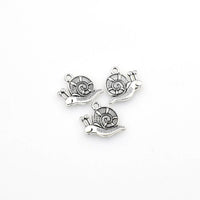 20PCS Snail Charms,Antique Silver Tone Double Sided-RS473