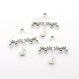 20PCS Umbrella Charms,Antique Silver Tone Double Sided-RS644