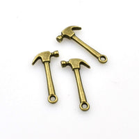 25PCS Hammer Charms,2 Colors Available Double Sided-RS474