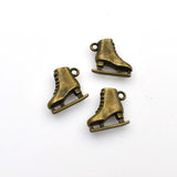 10PCS Roller Skates Charms,Antique Bronze Tone,3D-RS1071