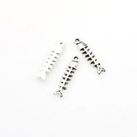 30PCS Fish Bone Charms,2 Colors Available-RS660