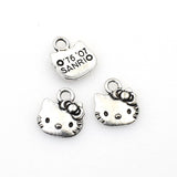 40PCS Cat Head Charms,2 Colors Available-RS494