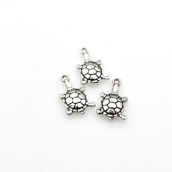 30PCS Turtle Charms,Antique Silver Tone-RS645