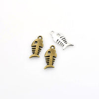 20PCS Fish Bone Charms,2 Colors Available Double Sided-RS659