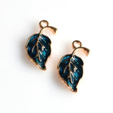 10PCS Enamel Leaf Charms 5 Colors Available-RS1020