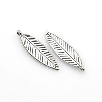 20PCS Slender Leaf Charms,Double Sided 2 Colors Available-RS367