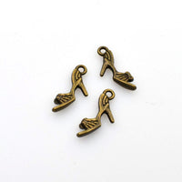 30PCS High-Heeled shoes Charms,Antique Bronze Tone-RS254