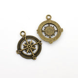 15PCS Compass Charms,3 Colors Available-RS138