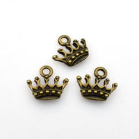 40PCS Crown Charms,Double Sided 2 Colors Available-RS505