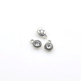 8PCS Round Star Diamond Charms 6 Colors Available-TS242