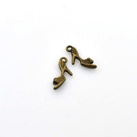 30PCS High-Heeled shoes Charms,Antique Bronze Tone-RS254