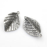 10PCS Leaf Charms,Antique Silver Tone 3D-RS515