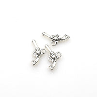 25PCS Gun Charms,Antique Silver Tone Double Sided-RS758