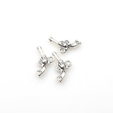 25PCS Gun Charms,Antique Silver Tone Double Sided-RS758