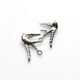 15PCS Swallow Charms,Antique Silver Tone-RS522