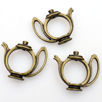 15PCS Hollow Teapot Charms,2 Colors Available(Suitable for 8-10mm beads)-RS378