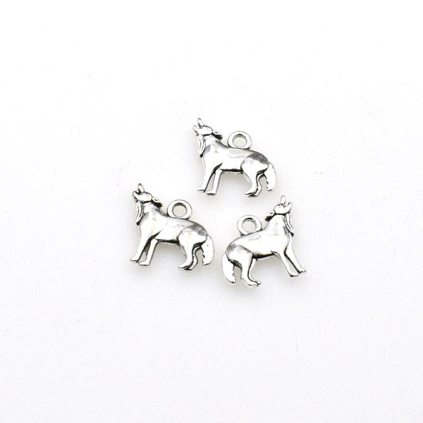 25PCS Wolf Charms,Antique Silver Tone-RS1040