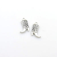 20PCS Boots Charms,Antique Silver Tone Double Sided-RS1114