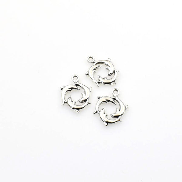 20PCS Dolphin Charms,Antique Silver Tone-RS1150