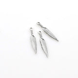 50PCS Slender Feather Charms,3 Colors Available-RS033