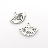 20PCS Fan Charms,Antique Silver Tone-RS615