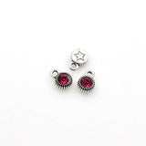 8PCS Round Star Diamond Charms 6 Colors Available-TS242