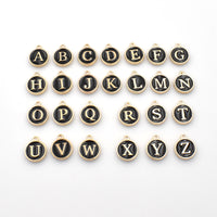 A set of letters,Double Sided Enamel Charms,8 Colors Available-RS1213