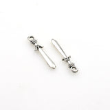 20PCS Little Sword Charms,Antique Silver Tone Double Sided-RS975