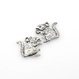 20PCS Squirrel Charms,Antique Silver Tone Double Sided-RS701