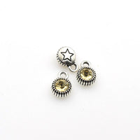 8PCS Round Star Diamond Charms 6 Colors Available-TS242