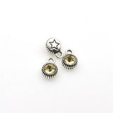 8PCS Round Star Diamond Charms 6 Colors Available-TS242