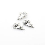 30PCS Sleeping Cat Charms,Antique Silver Tone-RS708