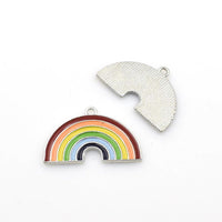 4PCS Enamel Rainbow Charms 2 Colors Available-RS1157