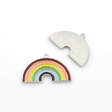 4PCS Enamel Rainbow Charms 2 Colors Available-RS1157