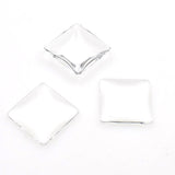 10PCS Square Transparent Glass Cabochons-B106