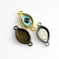 5PCS 15x10mm Eye Cabochon Base Settings 3 Colors Available-B2189