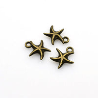 20PCS Starfish Charms,2 Colors Available 3D-RS250