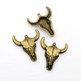 10PCS Bull Head Charms,2 Colors Available-RS350