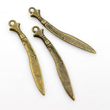 10PCS Sword Charms,Double Sided 2 Colors Available-RS967