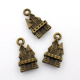 20PCS Castle Charms,2 Colors Available,Double Sided 3D-RS193