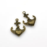 5PCS Big Anchor Charms,Antique Bronze Tone Double-RS143