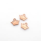 30PCS Crown Charms Double Sided 3 Colors Available-RS772