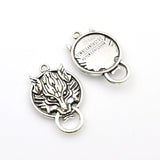 4PCS Wolf Head Charms,2 Colors Available-RS669