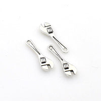 30PCS Wrench Charms,Antique Silver Tone Double Sided-RS414