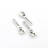 30PCS Wrench Charms,Antique Silver Tone Double Sided-RS414