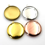 1PCS Round Metal locket Pendant,4 Colors Availabe-TS010