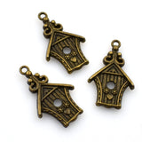 10PCS Small House Charms,2 Colors Available,Double Sided-RS317