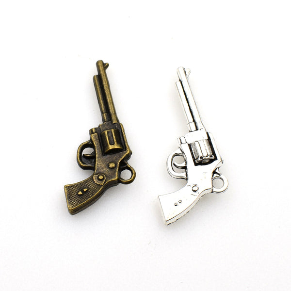 10PCS Gun Charms,Double Sided 2 Colors Available-RS1048